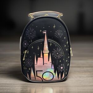 NWT Walt Disney World x Loungefly Grand Finale 50th Anniversary Mini Backpack.